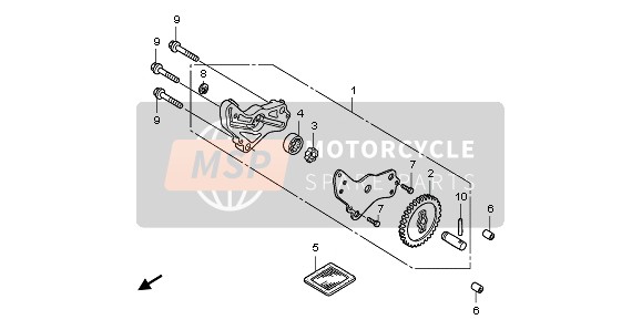 Honda ANF125 2010 OIL PUMP for a 2010 Honda ANF125